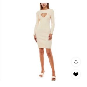 Wayf Clifton cutout long sleeve midi